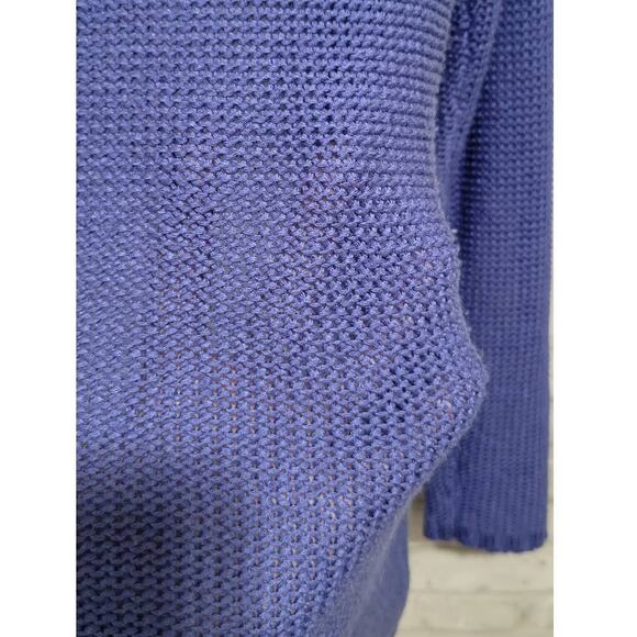 RD Style Purple Purl Knit Pullover Hi Low Sweater Womens Small - Picture 3 of 4